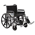 Drive Medical Sentra Extra Heavy Duty Wheelchair, Full Arms, Leg rest, 22