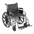 Drive Medical Sentra EC Heavy Duty Wheelchair, Desk Arms, Footrest, 20 Seat