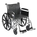 Drive Medical Sentra EC Heavy Duty Wheelchair, Full Arms, Footrest, 20 Seat