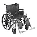 Drive Medical Sentra Extra Heavy Duty Wheelchair Detachable Desk Arms Elevating Leg Rests 22 Seat (STD22DDA-ELR)