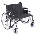 Drive Medical Sentra EC Heavy Duty Extra Wide Wheelchair, Detachable Desk Arms, 30 Seat