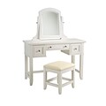 Home Styles Naples Vanity Hardwood Solid Table and Bench