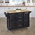Home Styles 35.5 Wood Cabinet Kitchen Cart