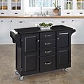 Home Styles 35.5 Asian Hardwood with Black Granite Kitchen Cart