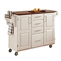 Home Styles 34.75 Solid Hardwood  Cabinet Kitchen Cart