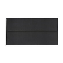 LUX Slimline Invitation Envelopes (3 7/8 x 8 7/8) 50/Box, Midnight Black (LUX-72973-B-50)
