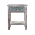 SEI Dharma 23 3/4 Fir Wood End Table; Multicolor