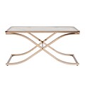 SEI Vogue 20 Metal Cocktail Table; Champagne Brass
