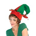 Beistle Felt Elf Hat With Bells, One Size, Red/Green