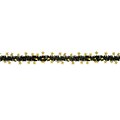 Beistle 12 Flame Resistant Metallic Star Garland; Black/Gold, 3/Pack