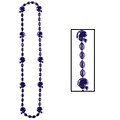 Beistle Football Beads Necklace; 36, Purple
