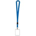 Beistle 25 Lanyards with Card Holder, Blue, 4/Pack (54115-B)