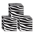 Beistle 3 1/4 x 3 1/4 Zebra Print Favor Box; 12/Pack
