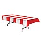 Beistle Stripes Tablecover, Red/White, 3/Pack (57937)