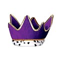 Beistle Plush Royal Crown, One Size, Purple