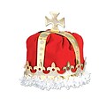 Beistle Royal Kings Crown Hat, One Size, Red