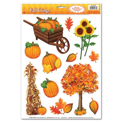 Beistle 12 x 17 Fall Clings; 84/Pack