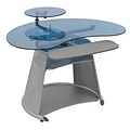 Calico Designs 33.75 x 46 Glass/Metal Neptune Computer Desk; Silver