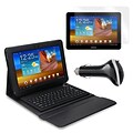 Mgear Accessories Samsung Galaxy Tab Bluetooth Keyboard Folio, Screen Protector & Car Charger