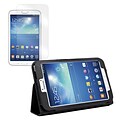 Mgear Accessories Black Double-Fold Folio Case with Screen Protector for Samsung Galaxy Tab 3 8.0
