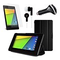 Mgear Accessories Tri-Fold Leather Case , Screen Protector, Earphones, and More for Google Nexus 7