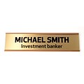 The Mighty Badge™ Sign Collections 2 x 8 Inkjet Wallplate Kit, Gold, 6/Pack