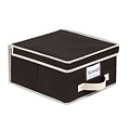 Simplify Medium Size Collapsible Non Woven Storage Box Black (4170-BLACK)