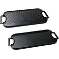 Man Law™ BBQ Pre-Seasoned Cast Iron Reversible Griddle