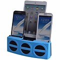 DOK™ 3 Port Smart Phone Charger With Speaker, Blue