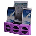 DOK™ 3 Port Smart Phone Charger With Speaker, Purple