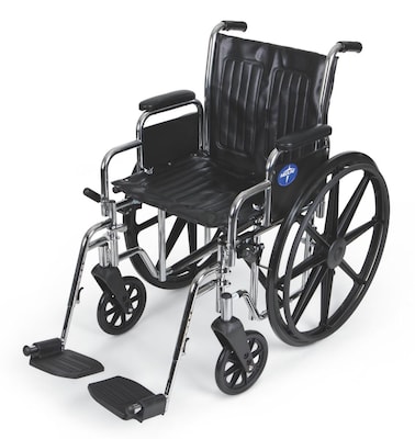 Medline Excel 2000 Extra-Wide Wheelchairs; Seat, Removable Desk Length Arm, Swing Away Leg