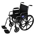 Medline Excel K1 Basic Extra-wide Wheelchairs, Seat, Removable Desk Length Arm, Swing Away Leg