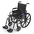 Medline Excel K4 Lightweight Wheelchairs; Seat, Removable Swing Back Desk Length Arm, Swing Away Leg
