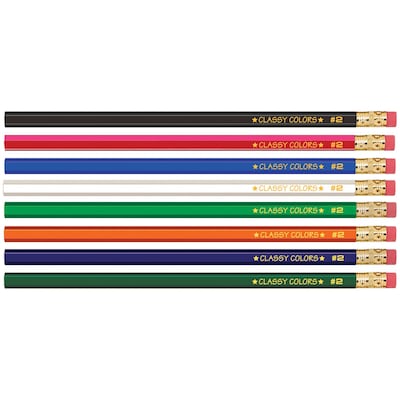 Musgrave Classy Colors Wooden Pencil, 2mm, #2 Medium Lead (MUSDHEX99)