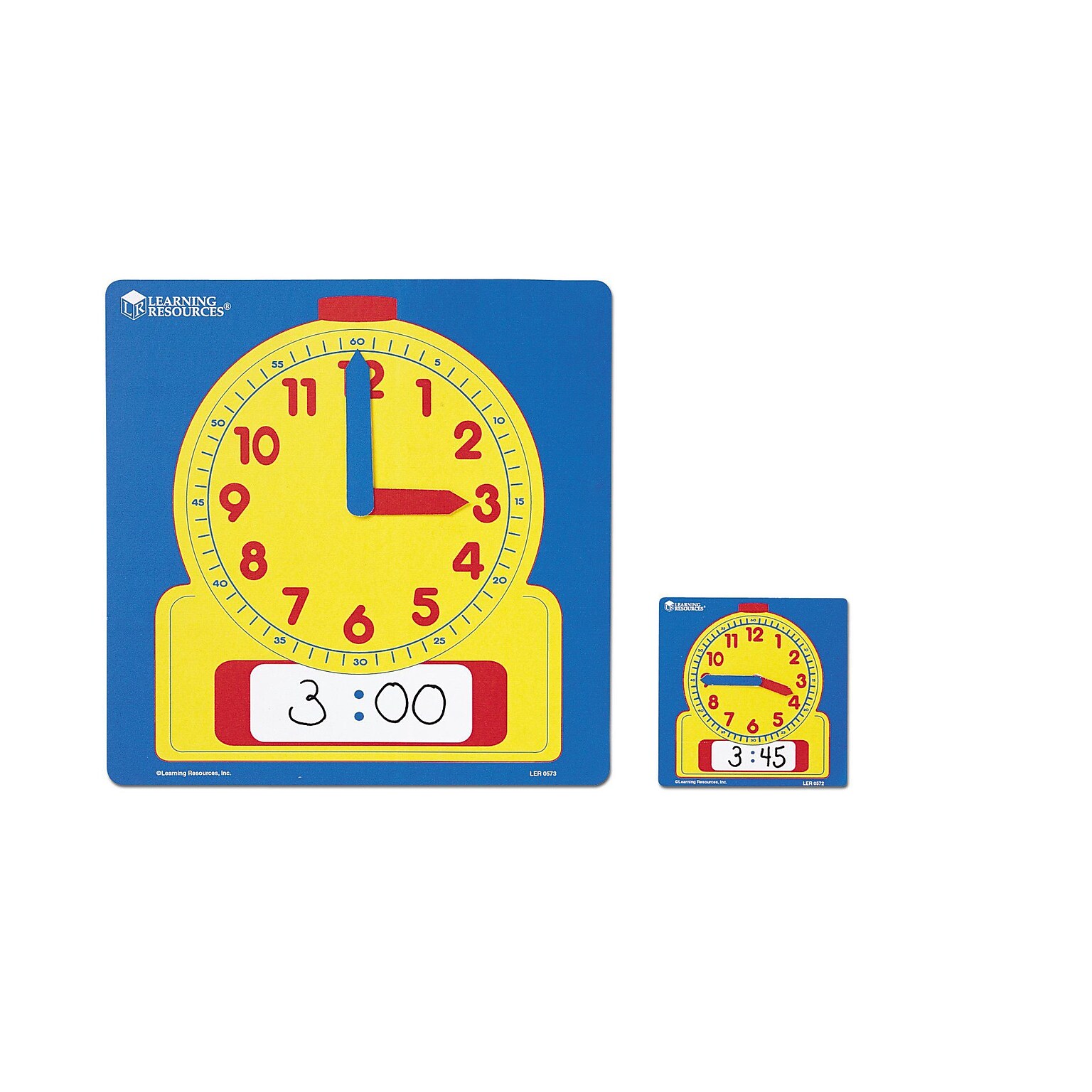 Learning Resources® 12 Write-On/Wipe-Off Demonstration Clock, Grades Toddler - 2nd