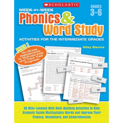 Scholastic Week-By-Week Phonics & Word Study Activities, Grades 3-6