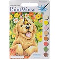 Dimensions Paint By Number Kit, 13 1/2 x 9 1/2 x 1, Puppy Gardener