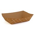 Southern Champion Tray 6 x 4 x 1 1/2 Eco Kraft Paperboard Food Tray, Brown/White