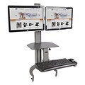 HealthPostures 6300 TaskMate Go Dual Height Adjustable Desk; Black