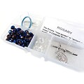 Linpeng International Crystal & Pearl Rosary Bead Kit, AB Coated Blue Crystls/Faceted Rhondele