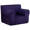 Flash Furniture Cotton Twill Oversized Solid Kids Chair, Navy Blue