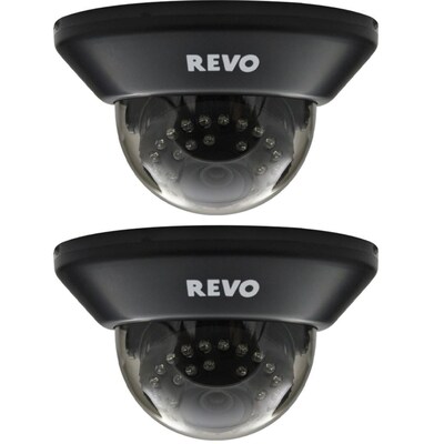 REVO™ RCDS30-3BNDL2N 700 TVL Indoor Dome Surveillance Camera With 100 Night Vision, 2/Pack