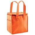Shamrock Non-Woven Thermo Lunch Tote, Orange, 8X6X8.5, 50/case pack