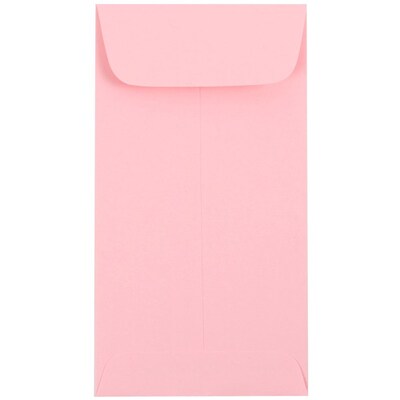 JAM Paper #7 Coin Business Envelopes, 3.5 x 6.5, Baby Pink, 25/Pack (1526773)