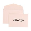 JAM Paper® Thank You Cards Set, Bright White Black Script, 104 Note Cards with 100 Envelopes (312025220)
