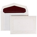 JAM Paper® Thank You Cards Set, Pearl Lily with Burgundy Lined Envelope, 104 Note Cards with 100 Envelopes (52691922BU)