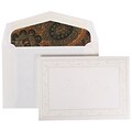 JAM Paper® Thank You Cards Set, Pearl Lily with Burgundy Paisley Lined Envelope, 104 Note Cards with 100 Envelopes (52691922BG)