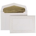 JAM Paper® Thank You Cards Set, Pearl Lily with Gold Paisley Lined Envelope, 104 Note Cards with 100 Envelopes (52691922GP)