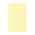 JAM Paper® Blank Foldover Cards, A2 Size, 4 3/8 x 5 7/16, Light Yellow Base, 100/Pack (330913110)