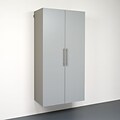 Prepac™ HangUps 36 Laminate Large Storage Cabinet, Light Gray